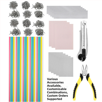 Automobilio buferio taisymo įrenginys su plastiko taisymo įrankiais, plastiko suvirinimo lazdelėmis ir replėmis — Neutralus prekės ženklas, neimportuotas