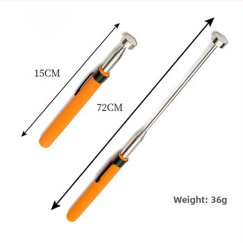 Μαγνητικό εργαλείο ανάκτησης μετάλλων, από ανοξείδωτο χάλυβα, με αναδιπλούμενο άξονα, ισχυρός μαγνήτης