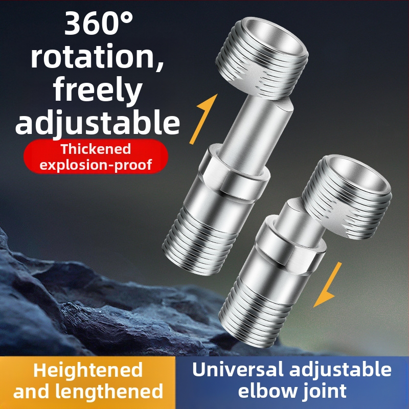 Tuš slavina s podesivljljivim teleskopskim zakrivljenim nogama i konektorima miješanja ventila, nehrđajući čelik, Li Lian, moderni minimalistički stil