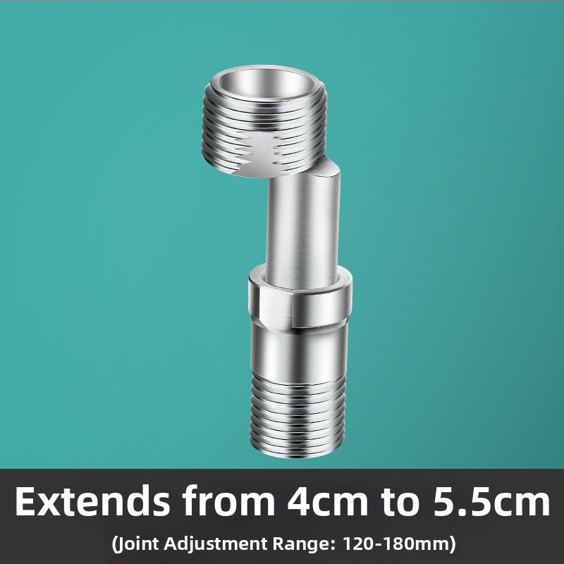 Tuš slavina s podesivljljivim teleskopskim zakrivljenim nogama i konektorima miješanja ventila, nehrđajući čelik, Li Lian, moderni minimalistički stil