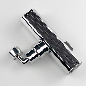 Kuhinjska slavina s zaštitom od prskanja, univerzalna okretna mlaznica, tri načina protoka, produžena glava, tijelo od bakra/plastike, elektroplatirani završetak