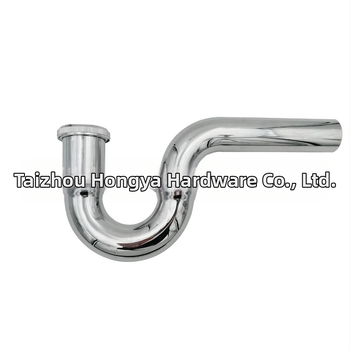 Νιπτήρας μπάνιου με υπερχείλιση και σιφόν, μοντέλο D-009, υλικό ανοξείδωτο ατσάλι και χαλκό, σχήμα γερμανικού στυλ