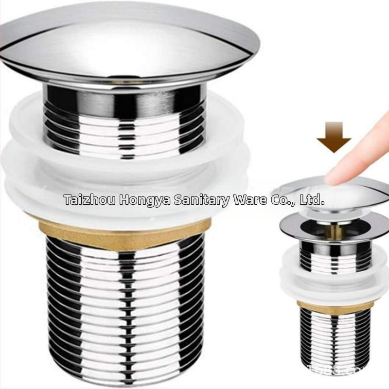 Мивка за баня, модел D-009, материал: неръждаема стомана и мед, дренаж с преливник и сифон, форма: германски стил