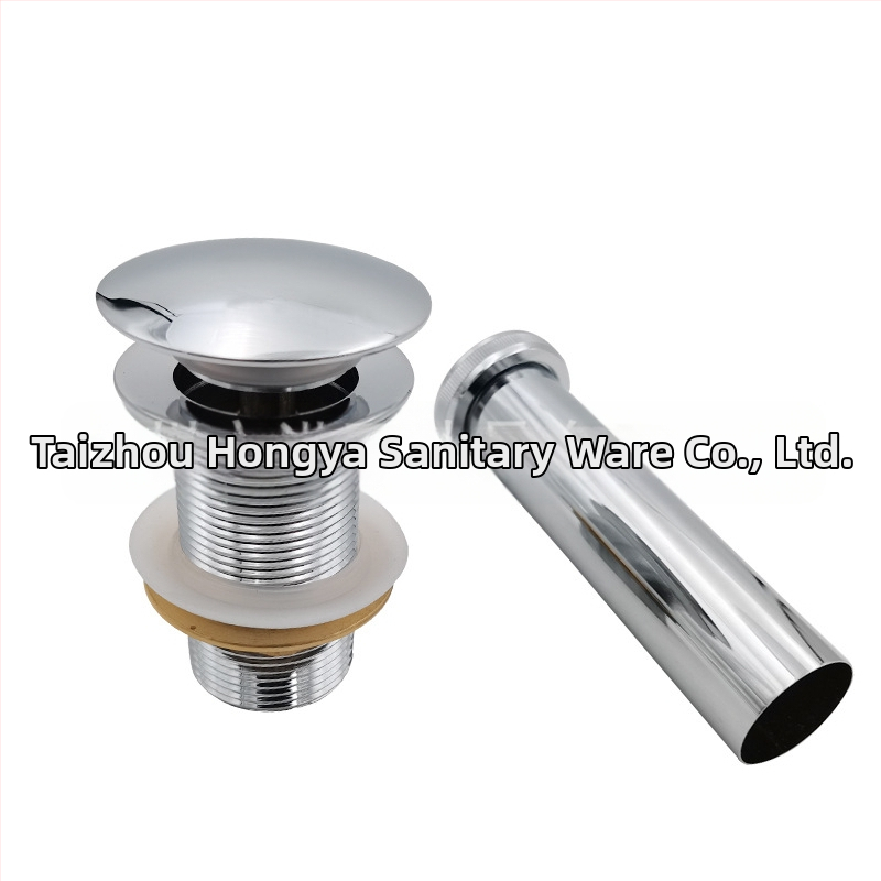 Мивка за баня, модел D-009, материал: неръждаема стомана и мед, дренаж с преливник и сифон, форма: германски стил