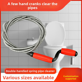 Jinyida Rankinis spiralinis vamzdžių valiklis – plieninės vielos, skirtas virtuvės, vonios ir tualeto vamzdžiams