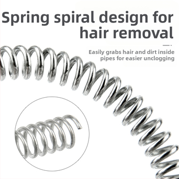 Jinyida Rankinis spiralinis vamzdžių valiklis – plieninės vielos, skirtas virtuvės, vonios ir tualeto vamzdžiams