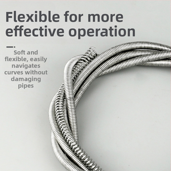 Jinyida Rankinis spiralinis vamzdžių valiklis – plieninės vielos, skirtas virtuvės, vonios ir tualeto vamzdžiams