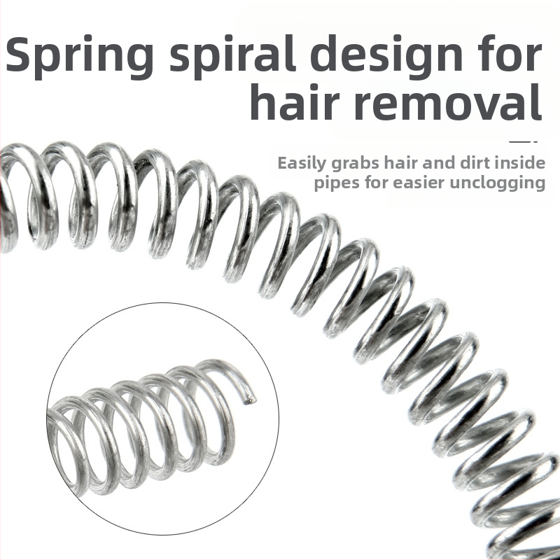 Jinyida Rankinis spiralinis vamzdžių valiklis – plieninės vielos, skirtas virtuvės, vonios ir tualeto vamzdžiams