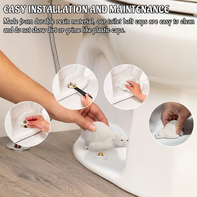 Dervos dekoratyvinė figūrėlė – poliarinė meška, karikatūrinis stilius (Medžiaga: derva; Pakuotė: kartonas)