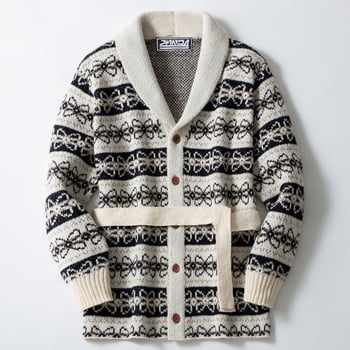 Pleten kardigan jacquard, deblji za zimu, ravni kroj