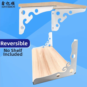 Τριγωνική μεταλλική βάση τοίχου για ράφια, μοντέλο 001, γαλβανισμένο φύλλο, μοντέρνο μινιμαλιστικό στυλ, βαμμένο