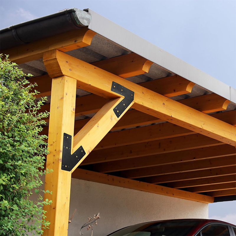 Placă plată unghiulară, durabilă, 45°, conector metalic pentru cadre din lemn și structuri din truss