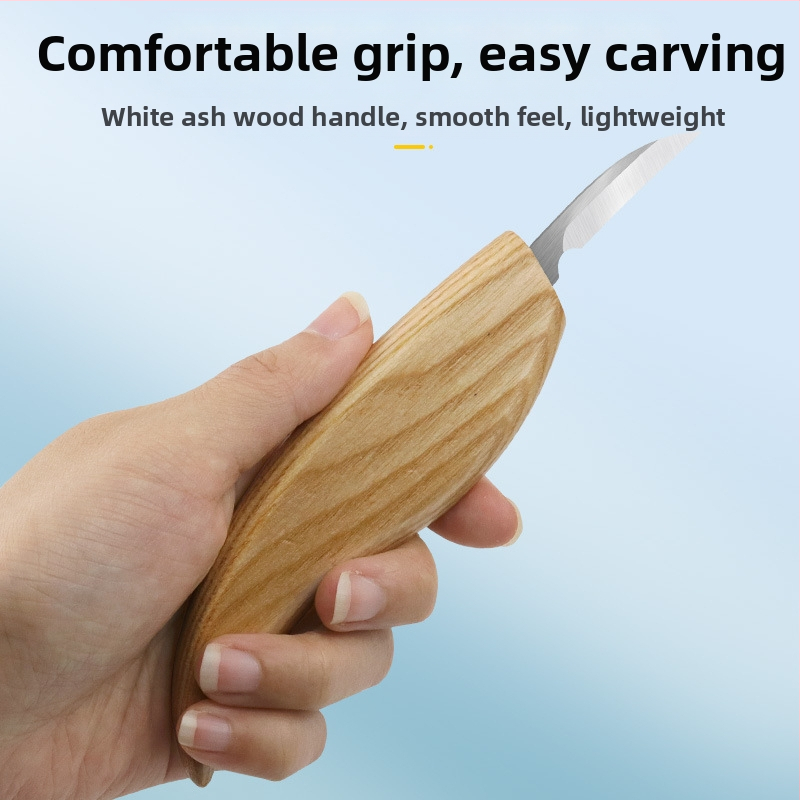 Комплект от 3 инструмента за дърворезба: нож за дърворезба, нож за лъжички и скрепер – ръчна дърворезба с шарки