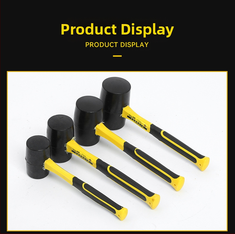 Guminis plaktukas porcelėninių plytelių montavimui, gumine galva, smūgiui atsparus, prekė Yingsheng