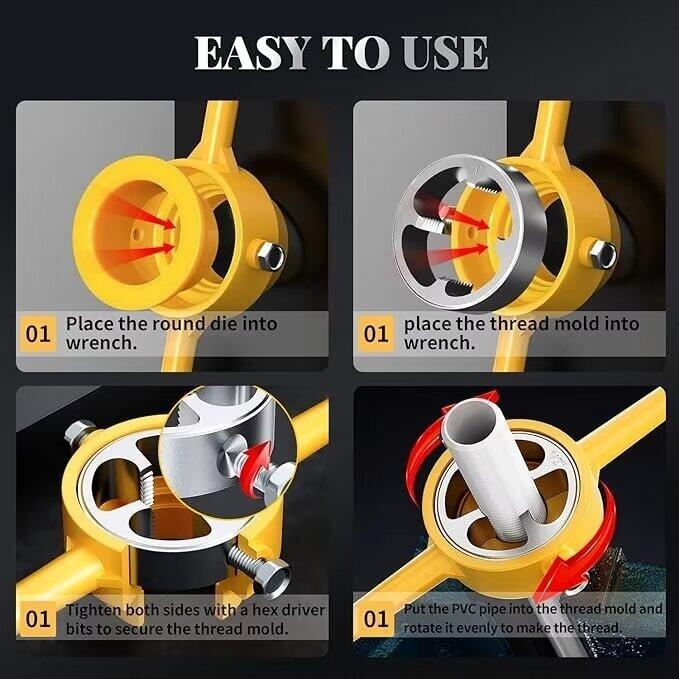 Εργαλείο χειροκίνητης κοχλίωσης PVC σωλήνων Bohui για σωλήνες ύδρευσης