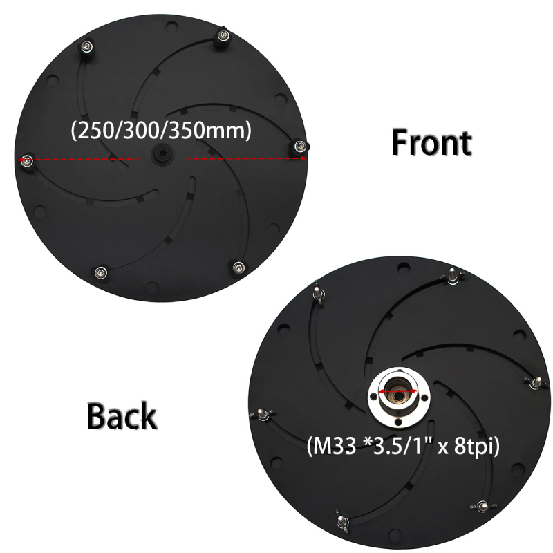 Patron auto-centrat pentru strung de lemn, M33x3.5, aliaj de aluminiu, pentru prelucrarea lemnului gol, 1 kit, Sistem Național