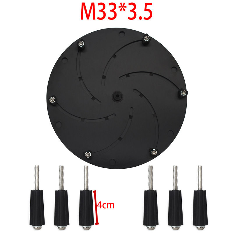 Patron auto-centrat pentru strung de lemn, M33x3.5, aliaj de aluminiu, pentru prelucrarea lemnului gol, 1 kit, Sistem Național