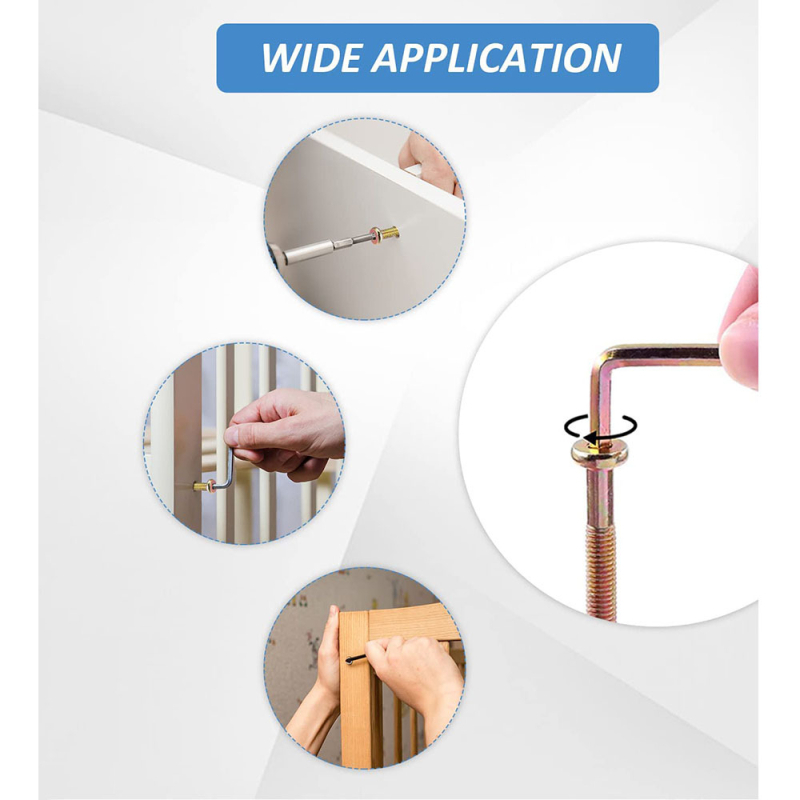 Junjie baldų sraigtas su apvalia galva, cinkuotas, klasė B, GB825, su barrel nut