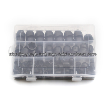 Plastikiniai šešiakampiai veržlių dangteliai, 145 vnt., GB6170-86 standarto, Klasė A