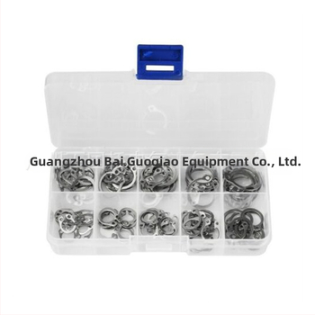 304 nerūdijančio plieno C tipo žiedinis circlipas ašiai, krimpavimo montavimui, modelis 000842, elektrinėms taikymo sritims