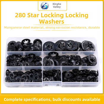 Plum Blossom poveržlė su vidiniais dantimis užrakinimui, mangano plieno laikiklis, juodas cinko danga, GB849-88, Star Valley