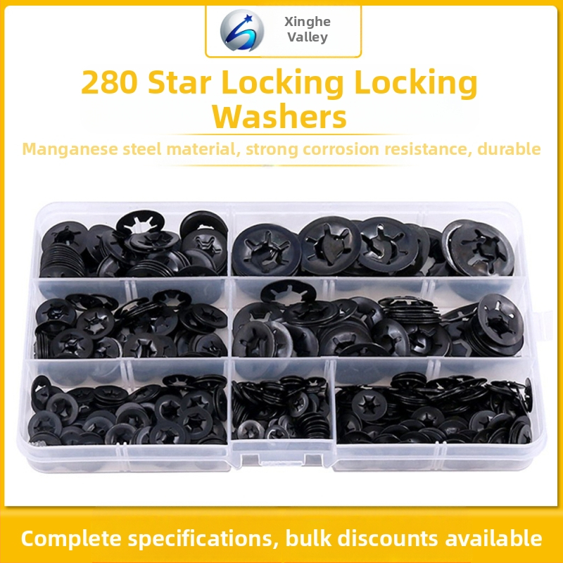 Plum Blossom poveržlė su vidiniais dantimis užrakinimui, mangano plieno laikiklis, juodas cinko danga, GB849-88, Star Valley