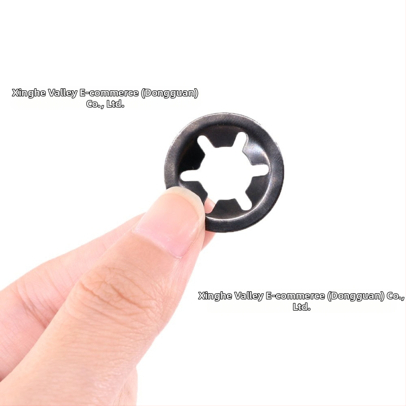 Шайба сливово цвете с вътрешни зъби за заключване, манганова стоманена скоба, черно цинково покритие, GB849-88, Star Valley