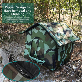 PETFIELD Καμουφλαρισμένη Κατοικία για Γάτες και Σκύλους, Αναδιπλούμενη και Αδιάβροχη για Εξωτερικούς Χώρους, Oxford Ύφασμα, Προέλευση Shangyu, Zhejiang