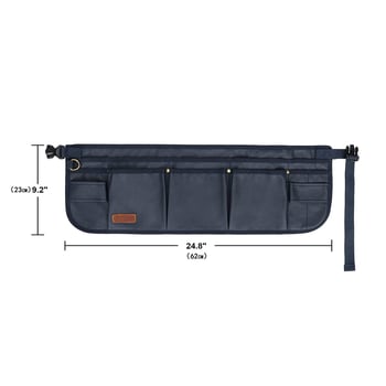 Drobės įrankių juosta – pritaikoma daugiafunkcinė įrankių dėžutė su logotipo spauda; savybės: saugojimas, dilimui atsparus, vagių apsauga