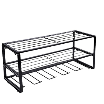 Ράφι τοίχου αποθήκευσης ηλεκτροεργαλείων - 3 επίπεδα από ανθρακούχο χάλυβα, πολυχρηστικό, εγκατάσταση με βίδες