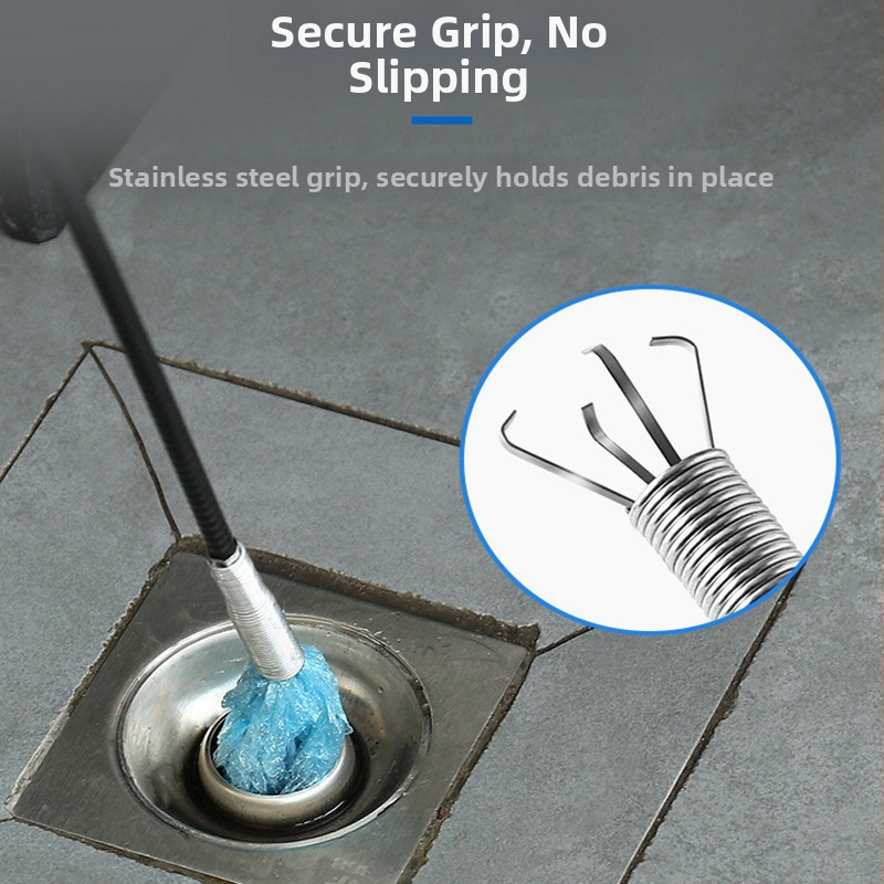 Уред за отпушване на тоалетна тръба с четири щипки, стоманена тел, Yirunya — пакет 250 (Марка: Yirunya; Материал: стоманена тел; Категория: тоалетно всмукване; Опаковка: 250)