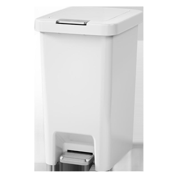 Kanta za smeće s poklopcem, otvaranje pedalom, dugi cilindrični oblik, plastika, 10 L