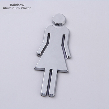 3D πινακίδες τουαλέτας για άνδρες και γυναίκες – ABS πλαστικό με ηλεκτροπλατιωμένο φινίρισμα, προσαρμοζόμενη σήμανση επίπλων