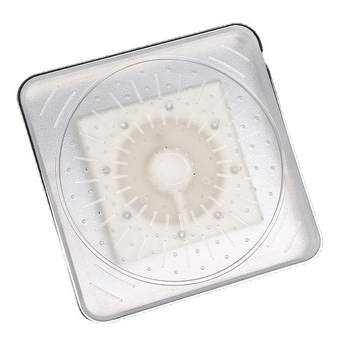 LED dušo galvutė, spalvų keitimas, kvadratinė forma, ABS, srieginė montavimas