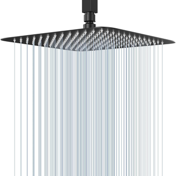 Top spray dušo galva - nerūdijantis plienas, lietaus režimas, kvadrato forma, prisukimo montavimas, modelis: Top spray shower head