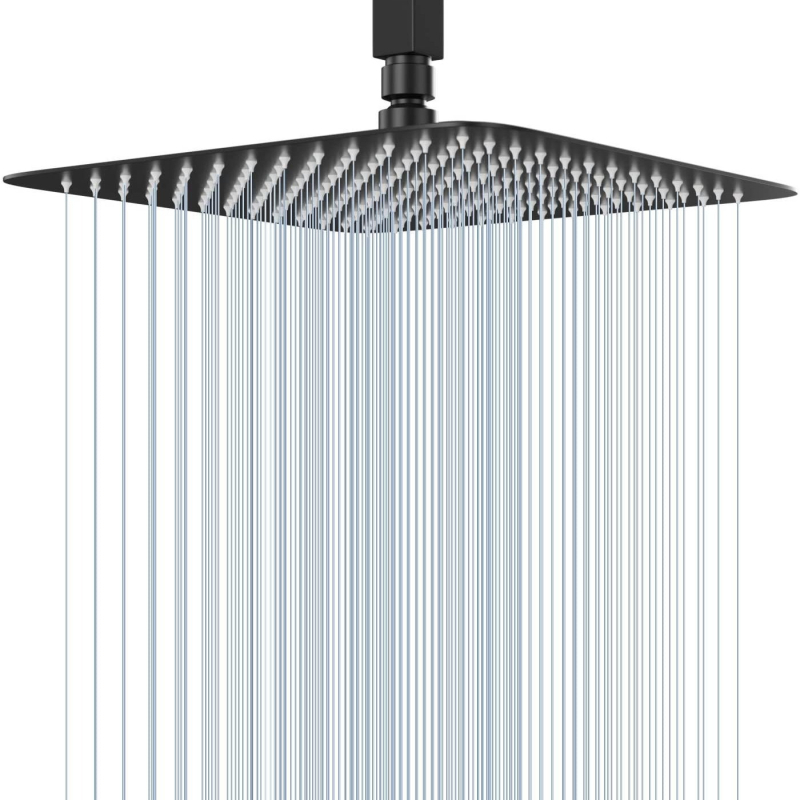 Top spray dušo galva - nerūdijantis plienas, lietaus režimas, kvadrato forma, prisukimo montavimas, modelis: Top spray shower head