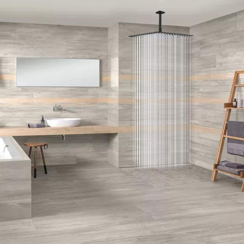 Top spray dušo galva - nerūdijantis plienas, lietaus režimas, kvadrato forma, prisukimo montavimas, modelis: Top spray shower head