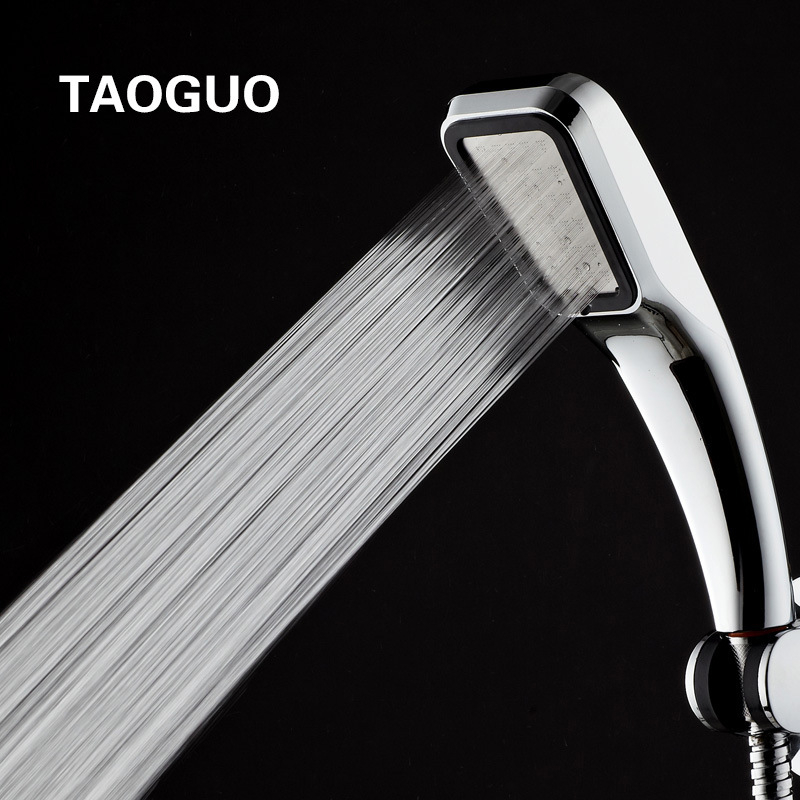 Dušo komplektas su rankiniu dušu, lietaus funkcija, plastikas, kvadratinė dušo galva, TG-300 skylės, kabinamoji įranga