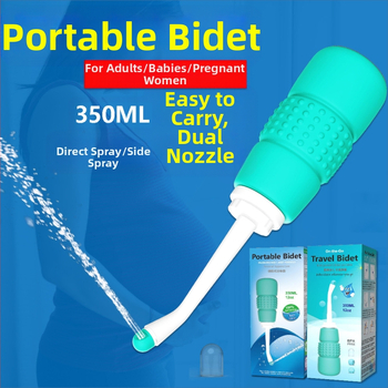 Nešiojamas rankinės bidė asmeninei higienai, suspaudimo tipo, EVA/PP medžiaga, įpakavimas PE maišelyje