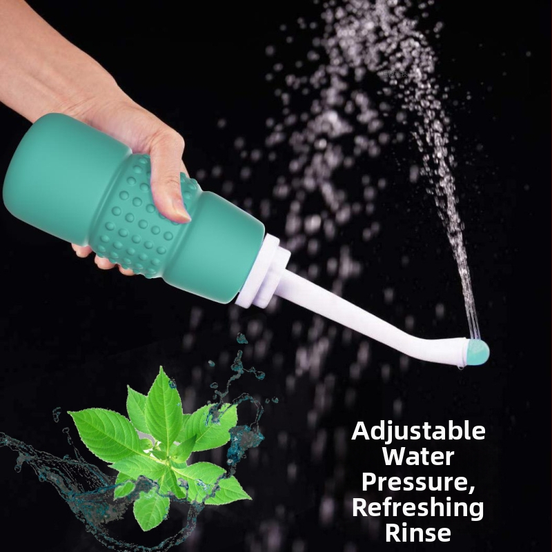 Nešiojamas rankinės bidė asmeninei higienai, suspaudimo tipo, EVA/PP medžiaga, įpakavimas PE maišelyje