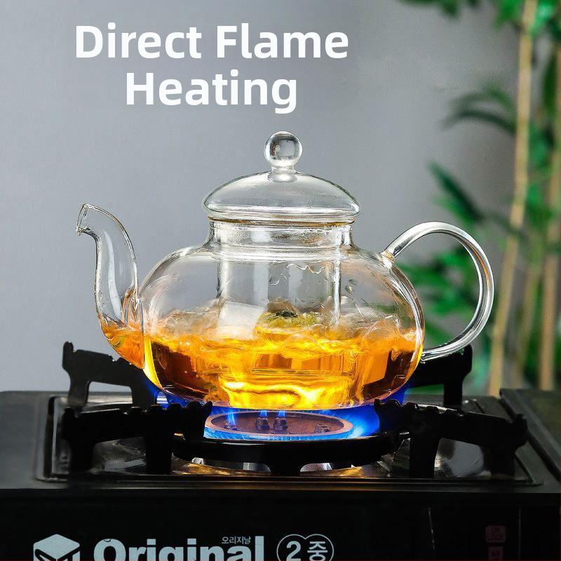 Sklenený čajník na kvetový čaj s filtrom, varná funkcia, možnosť prispôsobiť, balené v papierovej krabici