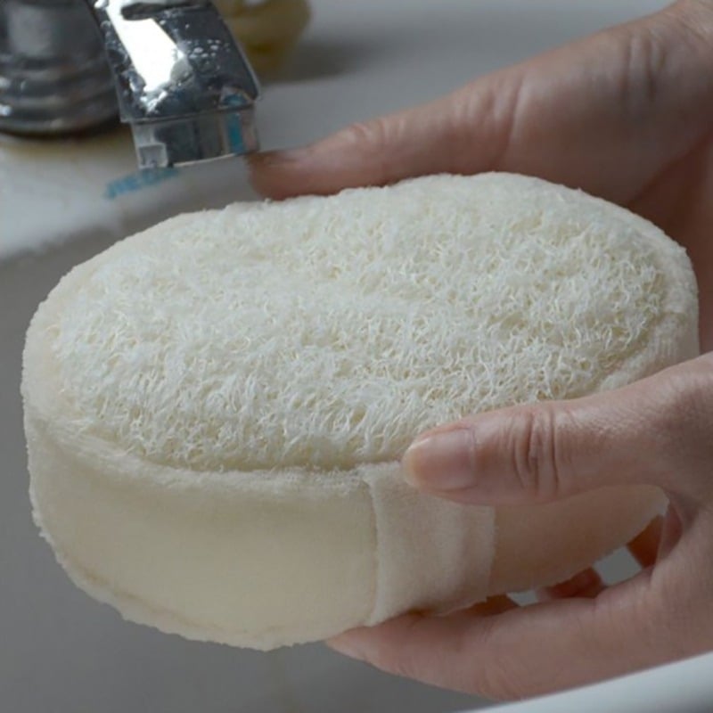 Mănușă de baie cu loofah natural pentru exfoliere și masaj, utilizare universală