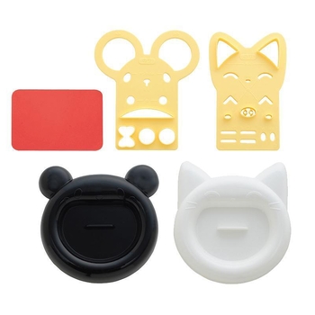 Σετ φορμών για ρυζόμπάλες με σχέδιο γάτας – ιαπωνικού στυλ, DIY μποντό για παιδιά, πλαστικό.