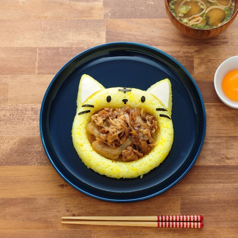 Set kalupa za rižine kuglice s mačjim licem – japanski stil, DIY obrok za djecu, plastičan.