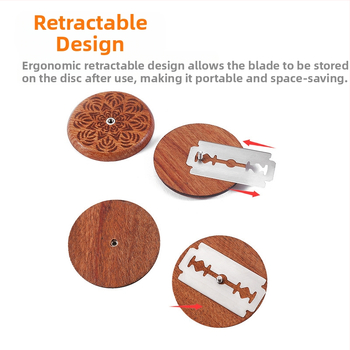 Rosewood duonos peilis, UFO forma, Europos stilia bagetėms, nešiojamas apvalus dizainas