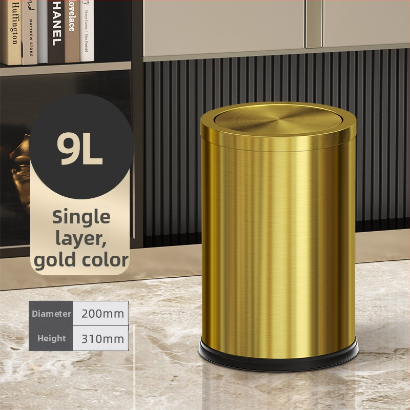 Koš za smeće od nehrđajućeg čelika, 9L, cilindričnog oblika, kućna upotreba, marka Puting