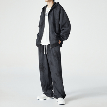 Мъжки суитшърт с качулка от Corduroy, корейски стил, дълги ръкави, есен, 96%+ съдържание на основния материал