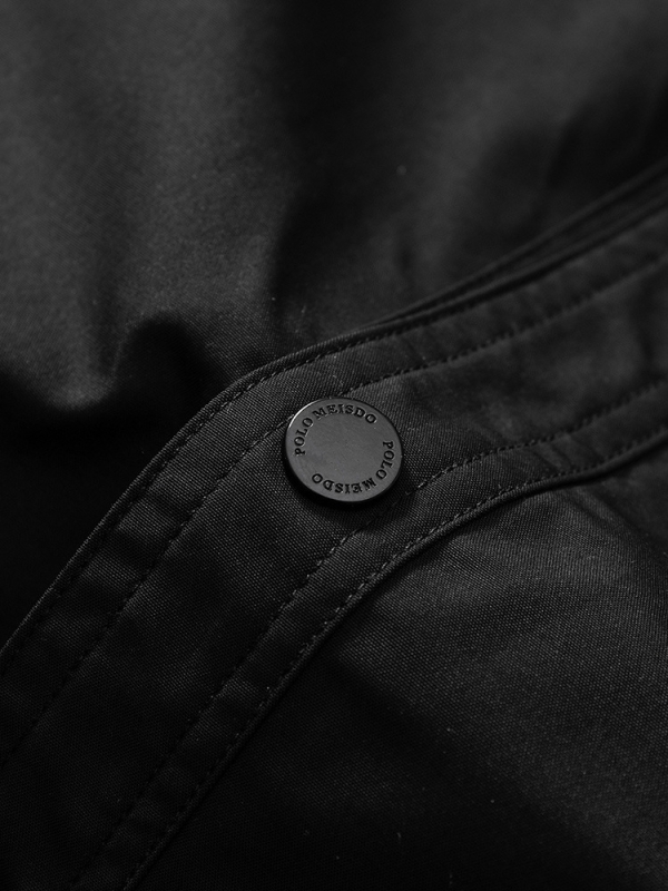 Geacă de bărbați în stil stradal, guler înalt, croială lejeră, poliester.