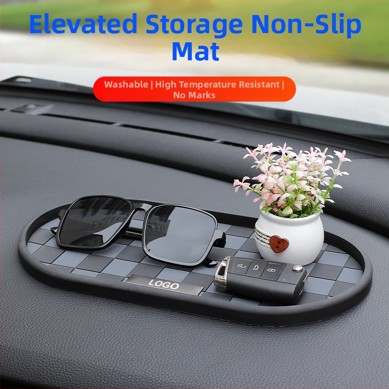 Auto instrumentu paneļa un centrālās konsoles pretslīdēšanas paklājs, PVC, izturīgs pret augstām temperatūrām, mazgājams, ar izdrukātu logotipu