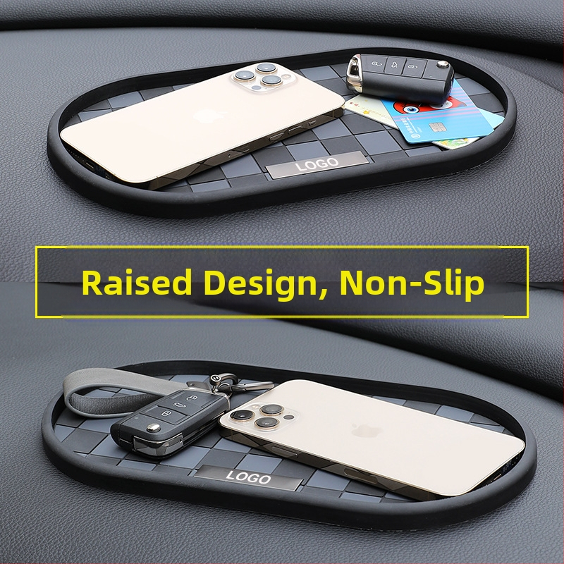 Антихлъзгаща подложка за приборния панел и централната конзола на автомобил, PVC, устойчива на високи температури, миеща се, с печатен логотип